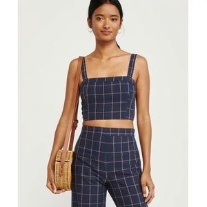 Abercrombie Plaid Set Crop Top & Pants